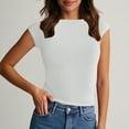 thumbnail image 1 of Chbgutlmr Going out Tops for Women Short Sleeve Crew Neck Backless Crop Tee Tops Casual Summer Slim Fitted Cute T-Shirts, 1 of 7