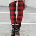 thumbnail image 1 of Chbgutlmr High Waist Yoga Pants for Women Plaid Printed Slim Fitted Leggings Casual Stretch Comfy Workout Gym Pants, 1 of 7