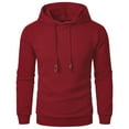 thumbnail image 1 of Chbgutlmr Hoodies for Men Fitting Long Sleeve Drawstring Pullover Solid Color Textured Casual Sweatshirts, 1 of 5