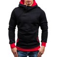 thumbnail image 1 of Chbgutlmr Hoodies for Men Slant Zipper Long Sleeve Slim Fitting Sweatshirt Color Block Casual Stylish Pullover with Pockets, 1 of 5