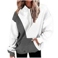 thumbnail image 1 of Chbgutlmr Hoodies for Women Oversized Hooded Sweatshirts Colorblock/Striped Pullover Tops with Pocket, 1 of 5