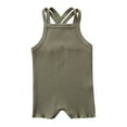 thumbnail image 1 of Chbgutlmr Infant Baby Clothes Boys Girls Sleeveless Rompers Toddler Solid Color Backless Camisole Jumpsuits, 1 of 3