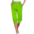 thumbnail image 1 of Chbgutlmr Joggers for Women Capris Drawstring Elastic Waisted Running Athletic Cropped Workout Pants, 1 of 6