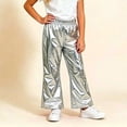 thumbnail image 1 of Chbgutlmr Kids Pants Metallic Performance Pants High Elastic Waist Bell Bottom Flare Pants Trendy Dressy Trousers, 1 of 5