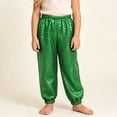 thumbnail image 1 of Chbgutlmr Kids Pants Sequin Patchwork Trousers Cinch Bottom High Elastic Waist Pants Casual Glitter Performance Dance Pants, 1 of 5
