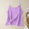 thumbnail image 1 of Chbgutlmr Linen Camisole Top for Women Sleeveless Spaghetti Strap Scoop Neck Tank Tops Casual Lightweight Summer Shirts, 1 of 6