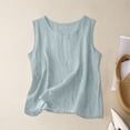 thumbnail image 1 of Chbgutlmr Linen Tank Tops for Women Sleeveless Scoop Neck Loose Fitted Shirts Casual Summer Lightweight Solid Tops, 1 of 4