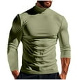 thumbnail image 1 of Chbgutlmr Long Sleeve Shirts for Men Plus Size High Neck Slim Fitting Comfy Thermal Undershirts Basic Tops, 1 of 8