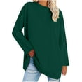 thumbnail image 1 of Chbgutlmr Long Sleeve Shirts for Women Loose Casual Crewneck Basic Tops Drop Shoulder Solid Color Blouses, 1 of 6