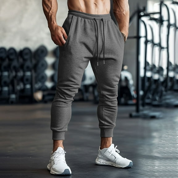 Chbgutlmr Mans Casual Joggers Pants Fitted Cinch Bottom Drawstring Tapered Pants Casual Stretch Workout Gym Sweatpants