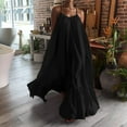 thumbnail image 1 of Chbgutlmr Maxi Dress for Women Sleeveless Spaghetti Strap V Neck Ruffled Hem Ruched Cami Dress Casual Loose Summer Flowy Sundress, 1 of 6