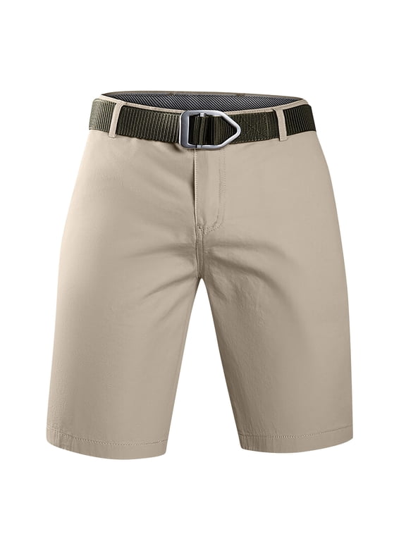Men's Casual Shorts Golf Dress Work Shorts Flat Front Straight Leg Shorts Summer Fitted Office Shorts with Pockets