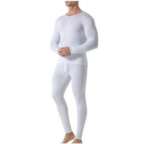 Chbgutlmr Men's Cotton Long Johns Thermal Underwear Set Long Sleeve Shirts Stretch Leggings Casual Comfy Warm Outfits