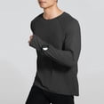 thumbnail image 1 of Chbgutlmr Mens Athletic Shirts Long Sleeve Crew Neck Loose Fitted T-Shirts with Thumb Holes Casual Lightweight Workout Gym Tops(XL,Black), 1 of 6