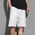 thumbnail image 1 of Chbgutlmr Mens Casual Shorts Drawstring Wide Leg Knee Length Loose Fitted Shorts Summer Comfy Basic Plain Shorts, 1 of 7