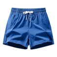 thumbnail image 1 of Chbgutlmr Mens Shorts Drawstring Elastic Waist Slit Hem Shorts with Pockets Casual Summer Comfy Plain Basic Shorts, 1 of 2