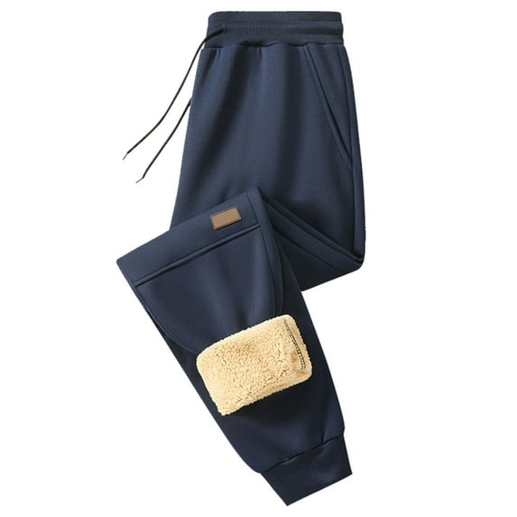 Chbgutlmr Mens Sweatpants Fleece Lined Cinch Bottom Drawstring Trousers Casual Warm Winter Dailywear Pants with Pockets