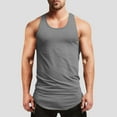 thumbnail image 1 of Chbgutlmr Mens Workout Tank Tops Sleeveless Curved Hem Tee Shirts Casual Summer Stretch Athletic Gym Shirts, 1 of 8