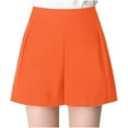 thumbnail image 1 of Chbgutlmr Office Shorts for Women Summer Casual Elastic Waisted Wide Leg Comfy Ruched Work Shorts Pockets, 1 of 6