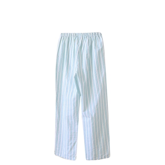 Chbgutlmr Pajama Pants Women Drawstring Elastic Waist Loose Lightweight Stripe Color Block Sleepwear Trousers