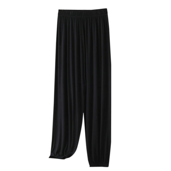 Chbgutlmr Pajama Pants Women Lightweight Elastic Waist Pants Soft Comfy Cropped Trousers Lounge Pants