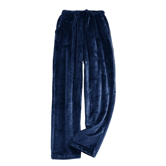 Chbgutlmr Pajama Pants for Women Drawstring Elastic Waist Winter Warm Flannel Pjs Soft Comfy Fuzzy Trousers