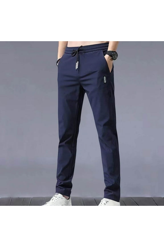 Plus Size Pants for Men Elastic Waist Loose Lightweight Track Pants Athletic Running Trousers