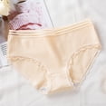 thumbnail image 1 of Chbgutlmr Ribbed Briefs for Women Lace Patchwork Full Coverage Panties Comfy Stretch Cute Underwear, 1 of 3