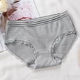 thumbnail image 1 of Chbgutlmr Ribbed Briefs for Women Lace Patchwork Full Coverage Panties Comfy Stretch Cute Underwear, 1 of 3