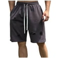 thumbnail image 1 of Chbgutlmr Ripped Shorts for Men Drawstring Wide Leg Knee Length Elastic Waist Shorts Casual Summer Trendy Workout Shorts, 1 of 6