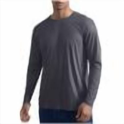 Chbgutlmr Running Tops for Men Long Sleeve Basic Tee Crewneck Solid Color Breathable Workout Tops Fall