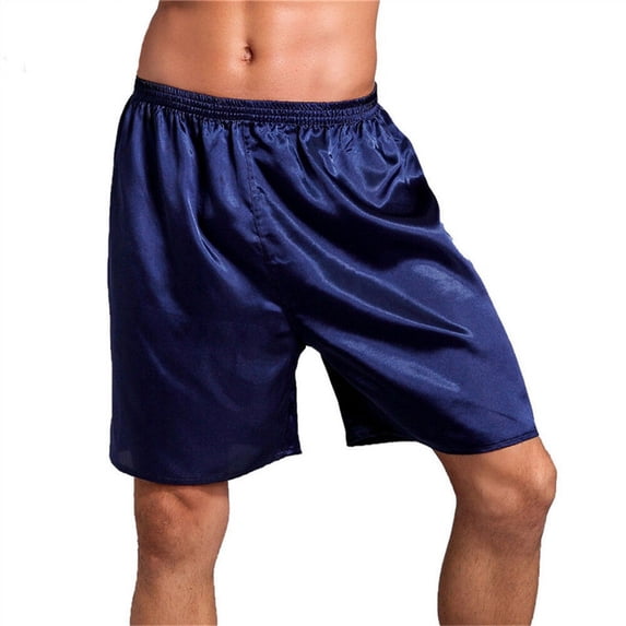 Chbgutlmr Satin Shorts for Men Elastic Waist Wide Leg Shorts Casual Loose Comfy Summer Loungewear Homewear Shorts
