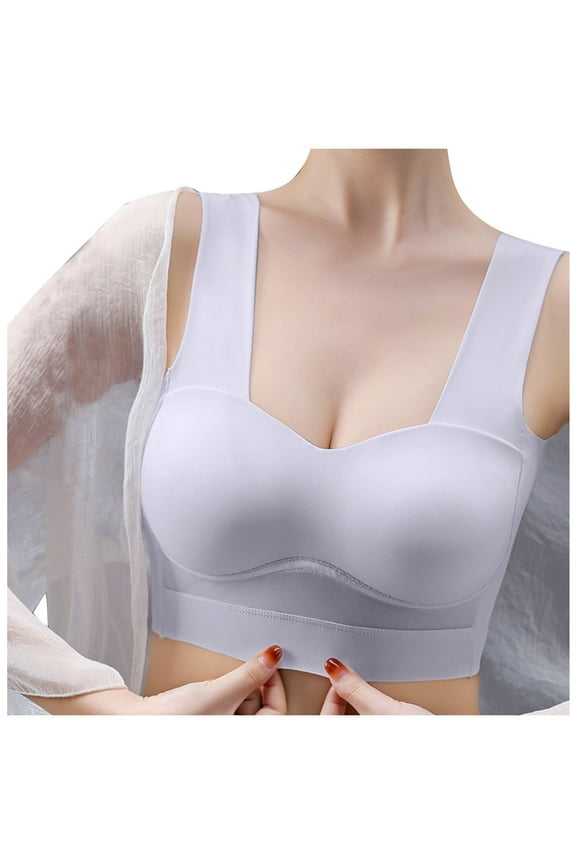 Seamless Bras for Women No Underwire Full Coverage Bra Wide Straps Push up Comfort Everyday Bra