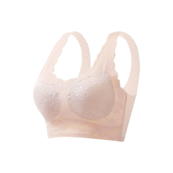 Chbgutlmr Seamless Bras for Women Wireless Push up Bra No Underwire Full Coverage Bra Floral Lace Everyday Bra