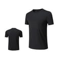 thumbnail image 1 of Chbgutlmr Shirts for Men Summer Loose Round Neck Tops Casual Short Sleeve Solid Color Gym Tee Shirts, 1 of 9
