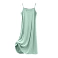 thumbnail image 1 of Chbgutlmr Sleep Shirts for Women Crewneck Spaghetti Strap Nightgown Summer Soft Comfy Solid Color Mid Long Cami Nighty, 1 of 6