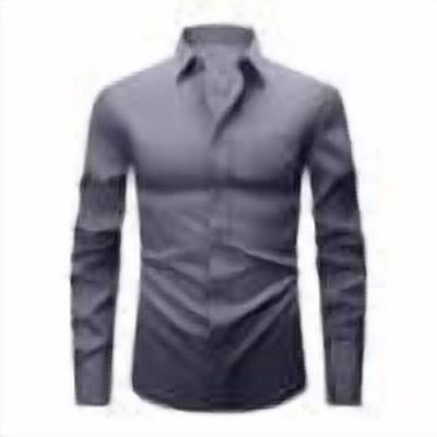 Chbgutlmr Suit Shirts for Men Work Office Lapel Neck Button up Tops Long Sleeve Solid Color Formal Shirts