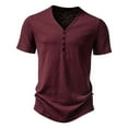 thumbnail image 1 of Chbgutlmr Summer Shirts for Men Casual Short Sleeve V Neck Tshirts Comfy Loose Solid Color Tee Shirts, 1 of 9