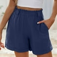 thumbnail image 1 of Chbgutlmr Summer Shorts for Women High Rise Ruffled Elastic Waist Shorts Casual Loose Summer Comfy Shorts, 1 of 9