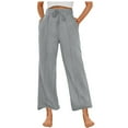 thumbnail image 1 of Chbgutlmr Sweatpants Women Casual Elastic Waist Drawstring Straight Leg Loose Solid Color Workout Trousers, 1 of 7