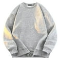 thumbnail image 1 of Chbgutlmr Sweatshirts for Men Plus Size Fall Winter Lightfleece Crewneck Basic Pullover Casual Comfy Tops, 1 of 7