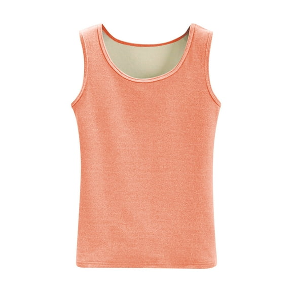 Chbgutlmr Tank Tops for Women Winter Lightfleece Crewneck Soft Comfy Warm Thermal Undershirts Basic Vests