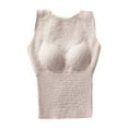 thumbnail image 1 of Chbgutlmr Tank Tops for Women with Built in Bra Fleece Warm Undershirts Winter Slim Comfy Sleeveless Crop Tops, 1 of 2