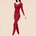 thumbnail image 1 of Chbgutlmr Thermal Underwear for Women Long Sleeve Round Neck Tops Slim Fitted Leggings Casual Stretch Comfy Winter Warm 2 Piece Sets, 1 of 9