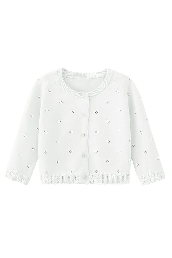 Toddler Baby Clothes Fall Thin Cardigan Button up Sweater Coats for Kids Girl 6 Months-5 Years