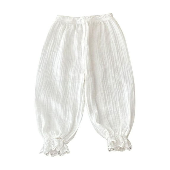 Chbgutlmr Toddler Baby Clothes Girls Lounge Pants Kids Ruffle Cute Elastic Waist Loose Cotton Comfy Trousers