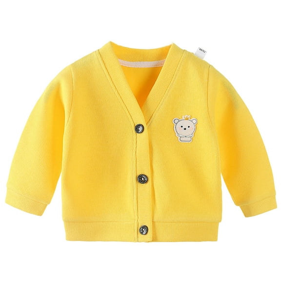 Chbgutlmr Toddler Baby Clothes Knit Cardigans Kids Boys Girls Button up Long Sleeve Coats Fall Cotton Tops
