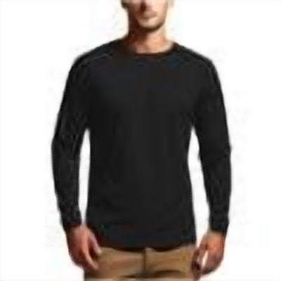 Chbgutlmr Tops for Men Fall Crewneck Solid Color Breathable Thin Casual Long Sleeve Shirts Tops Basic Tee