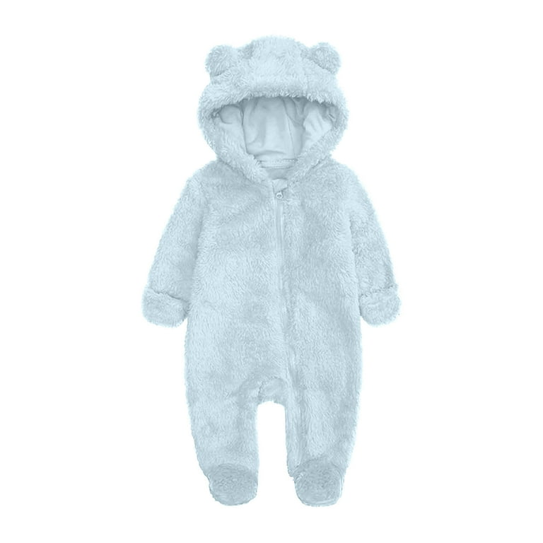 Chbgutlmr Unisex Baby Clothes Toddler Winter Fleece Comfy Jumpsuit