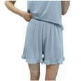 thumbnail image 1 of Chbgutlmr Women's Pajama Shorts Elastic Waist Straight Leg Knee Length Lounge Shorts Casual Comfy Summer Sleepwear Shorts, 1 of 4